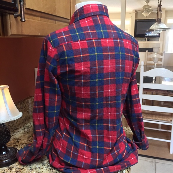 80s vbh just 4 you plaid button down - Picture 5 of 7